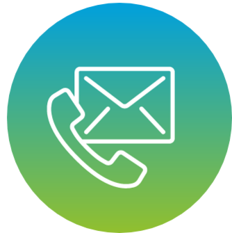 A phone and envelope icon